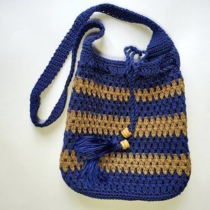 Handmade Crossbody bag,, Crochet Bag, Knitted Bag, Colorful Woven Bag, Rope Bag,